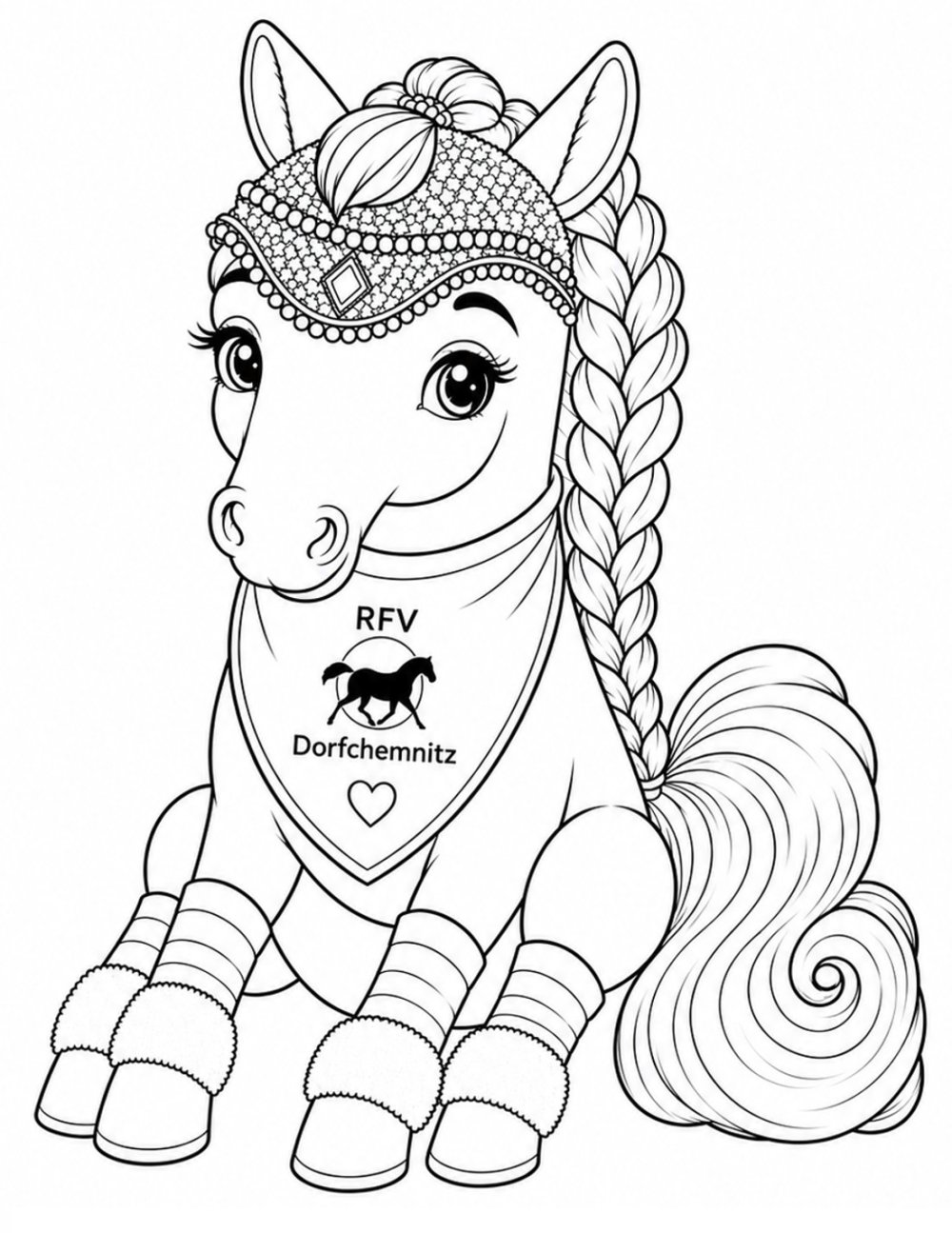 Malvorlage Pony Linde
